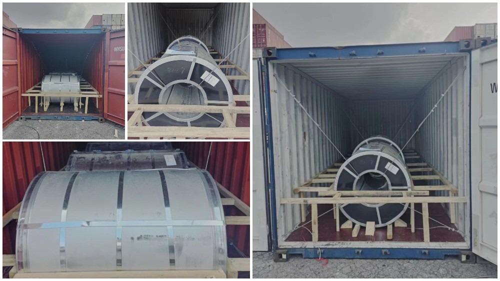 Exportação industrial de bobinas de aço inoxidável