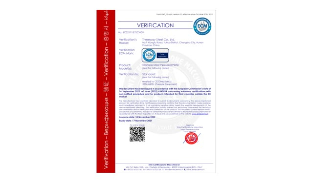 PED inoxidável-três vias 1