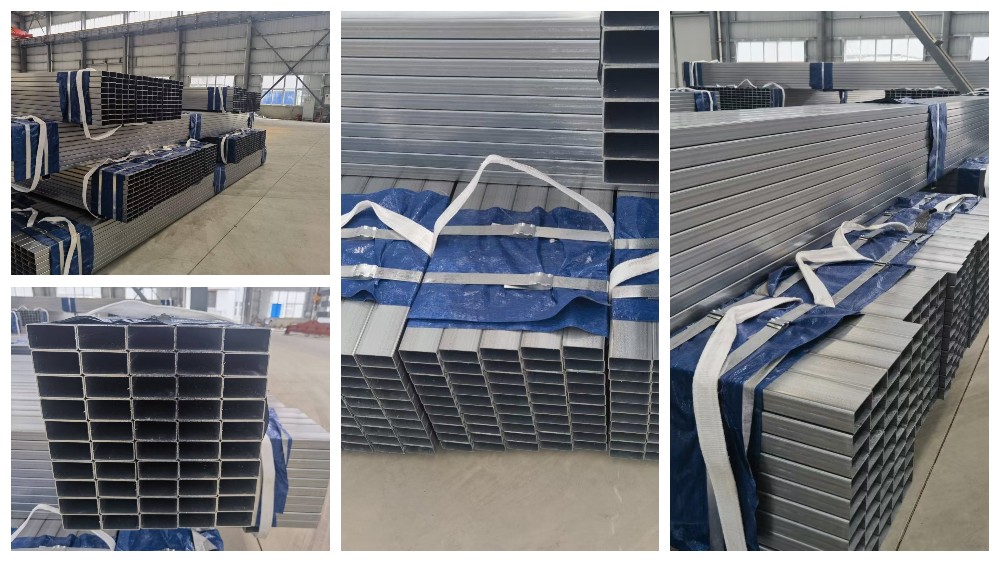Exportação de tubo de aço quadrado de tamanho padrão